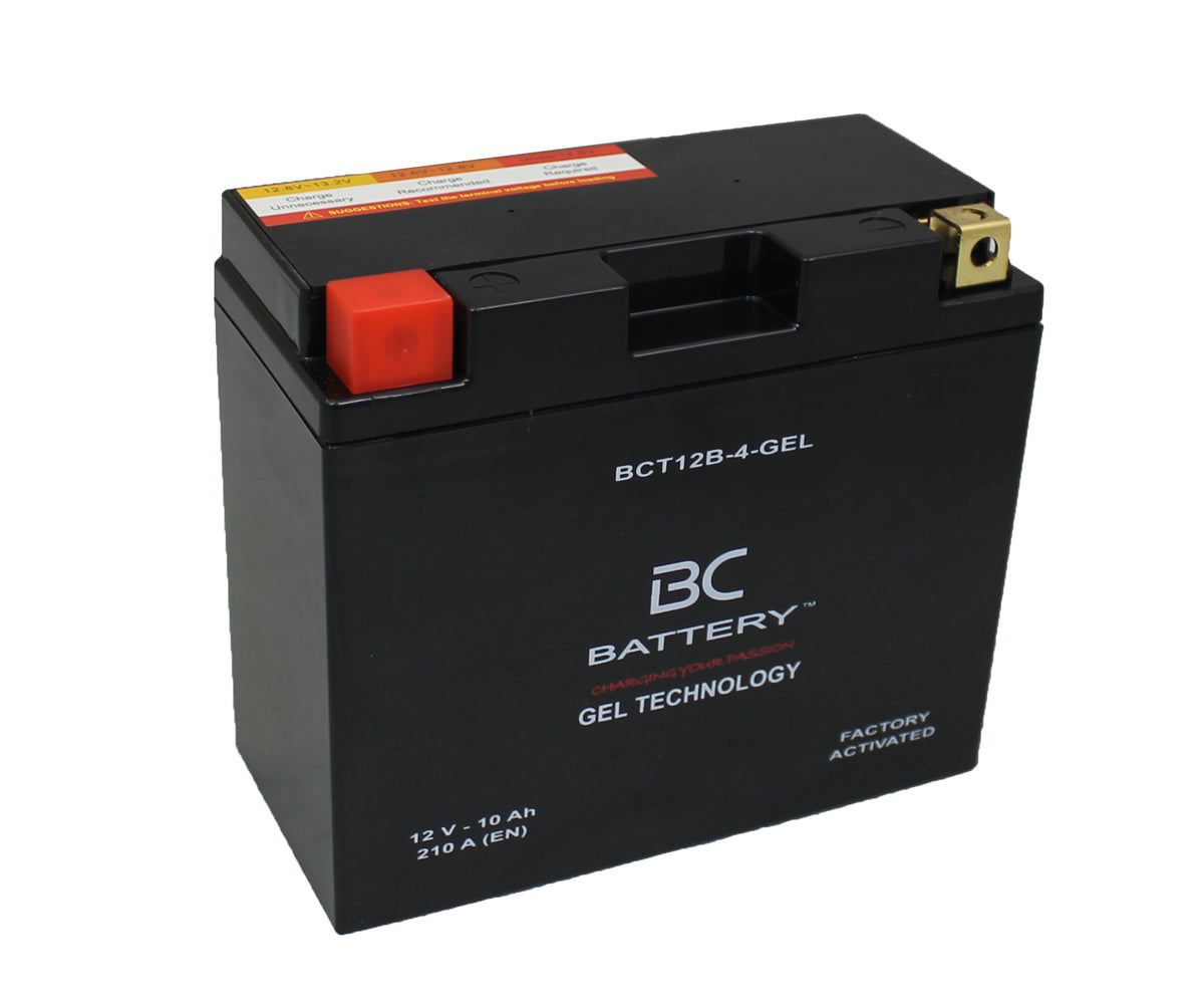 BCT12B-4-GEL| GEL Motorcycle Battery, 12V