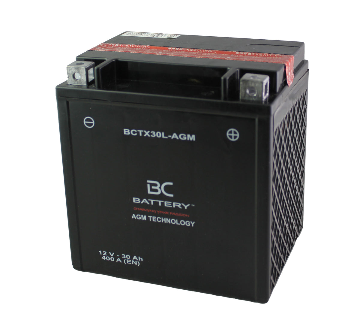BCTX30L-AGM| Batteria Moto AGM,YIX30L-BS,12V,30 Ah, CCA: 400Amp,167x126x174mm - BC Battery Italian Official Website