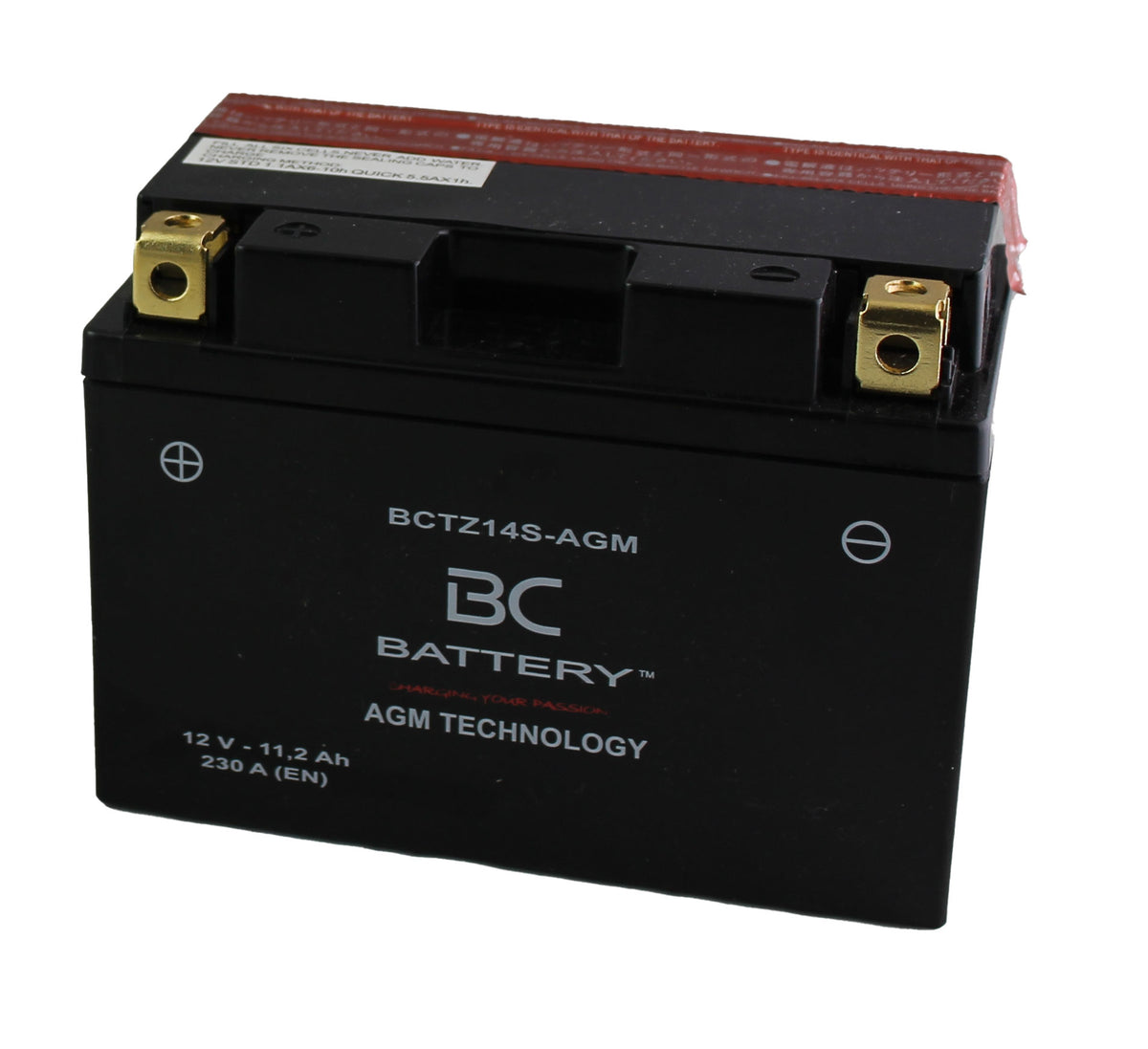 BCTZ14S-AGM| Batteria Moto al AGM,YTZ14S,12V, 11,2 Ah, CCA:230Amp, 150x87x110mm - BC Battery Italian Official Website
