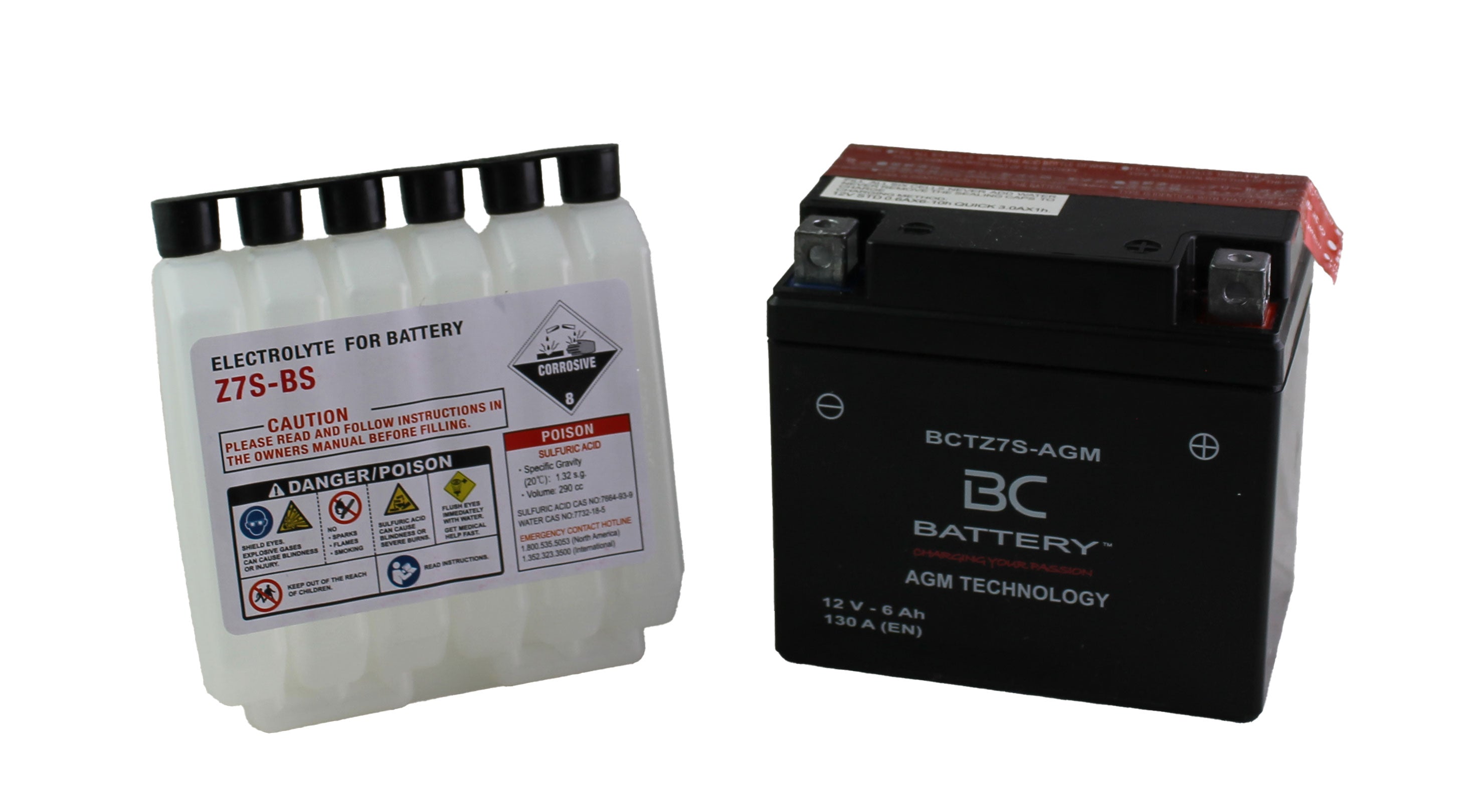BCTZ7S-AGM| Batteria Moto al AGM,YTZ7S, 12V, 6Ah, CCA:130Amp, 113x70x105mm - BC Battery Italian Official Website