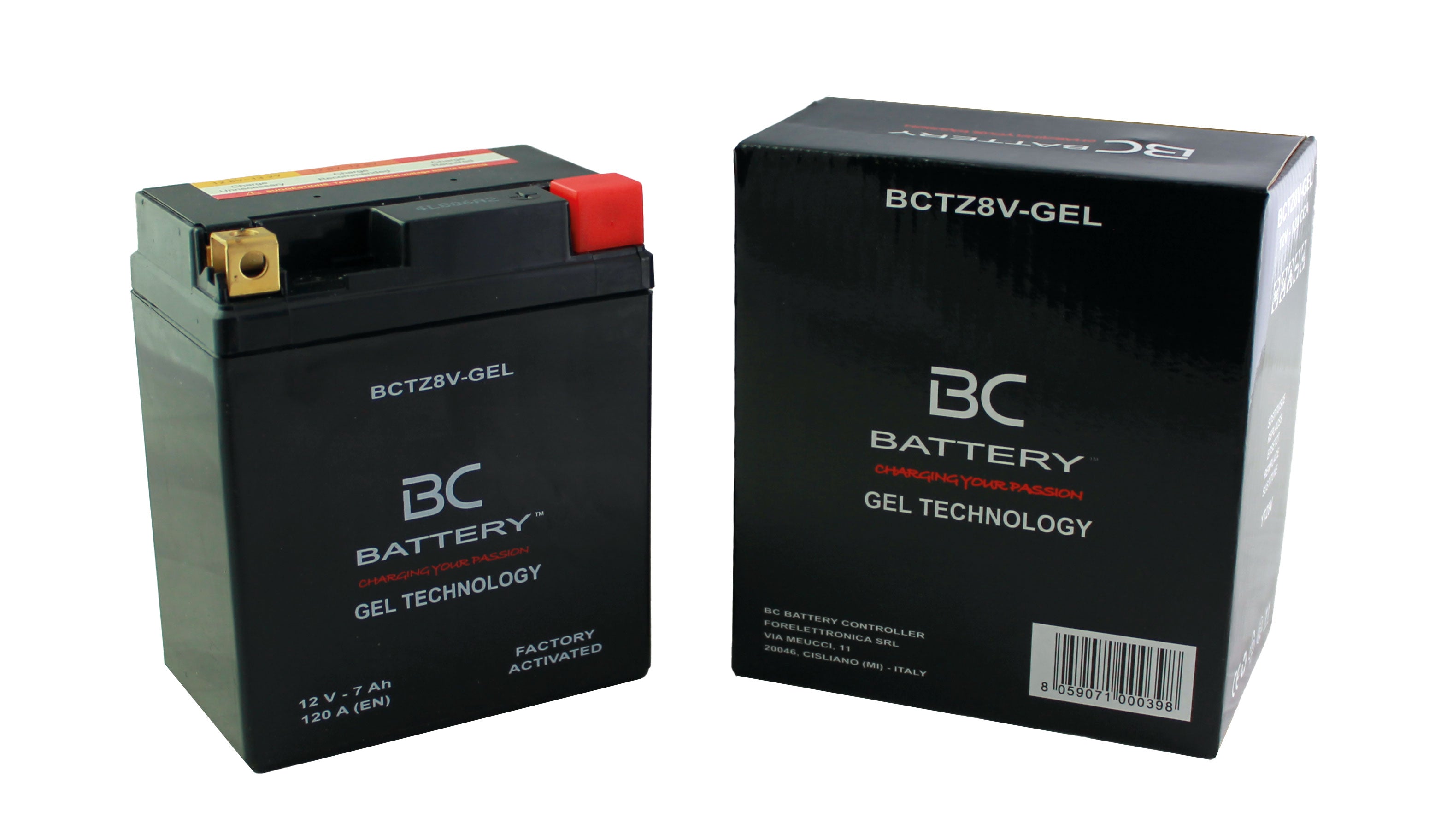 BCTZ8V-GEL| Batteria Moto al GEL,YTZ8V,12V,7 Ah, CCA: 120Amp,113x70x130mm