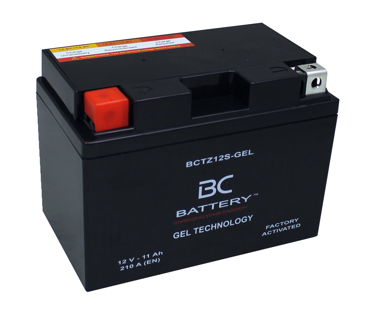 BCTZ12S-AGM | AGM Motorcycle Battery, YTZ12S, 12V, 11Ah, CCA: 210Amp, 150x87x110mm
