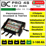 BC PRO 4S - Caricabatteria Professionale a 4 Uscite 2A - BC Battery Italian Official Website