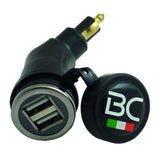 Caricabatteria USB Doppio angolato a 45° per Prese Accensigari Moto BMW - BC Battery Italian Official Website