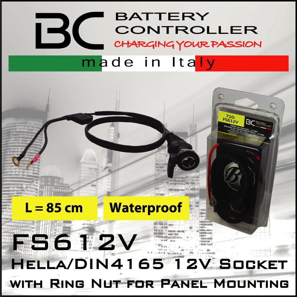 Cavo Batteria Moto con Occhielli 80cm + Presa Accendisigari tipo BMW - BC Battery Italian Official Website